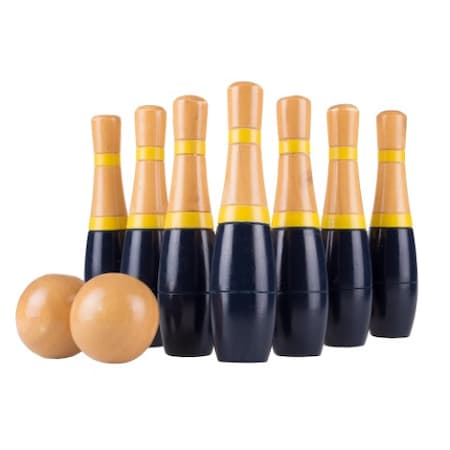 Toy Time Lawn Bowling Game/Skittle Ball for Indoor / Outdoor with Pins, Balls, Bag for Kids, Adults (8 Inch) 845936LWT